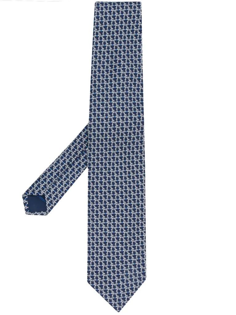 pointed silk tie