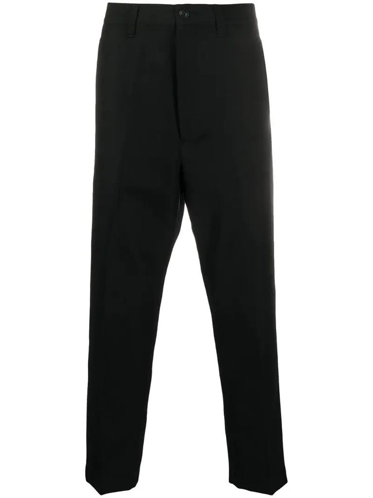 cropped tapered-leg trousers