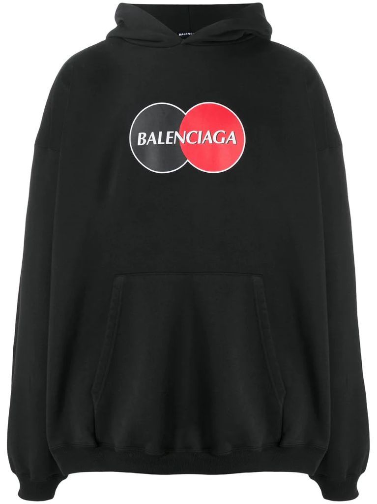 Uniform logo print hoodie