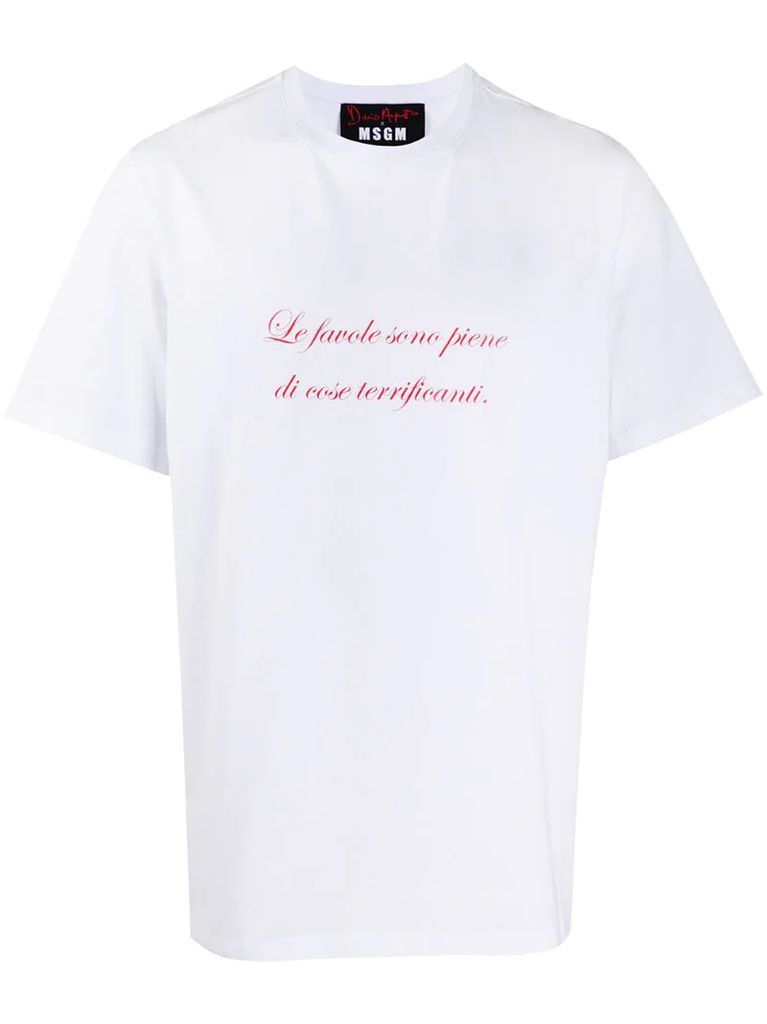 slogan print cotton T-shirt