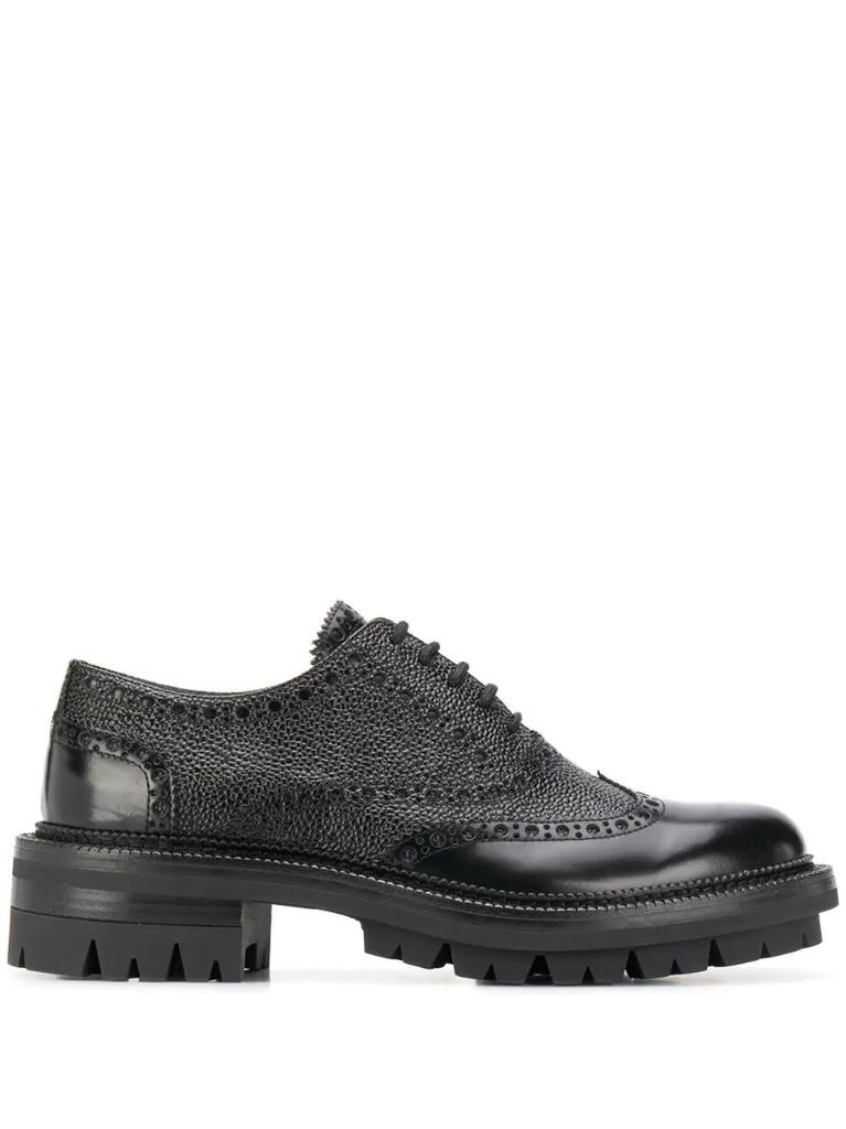 textured-effect brogues