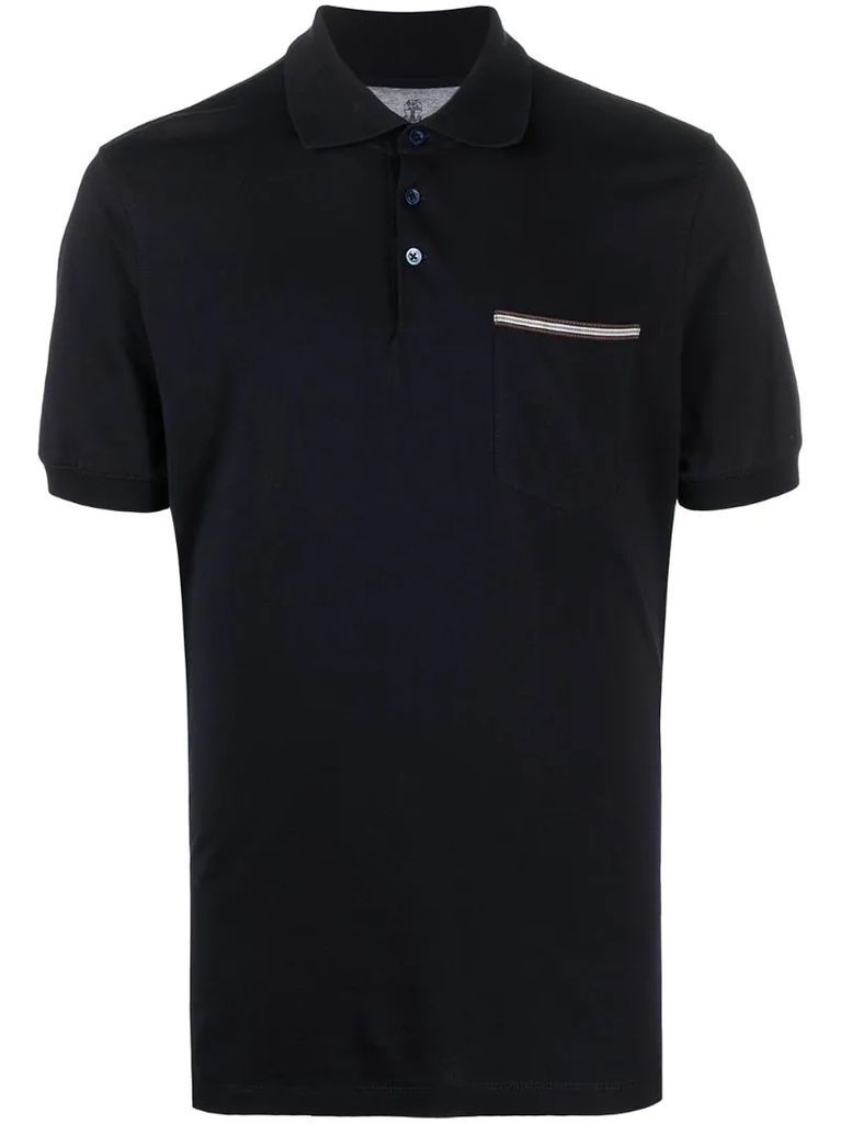 striped tipping polo shirt