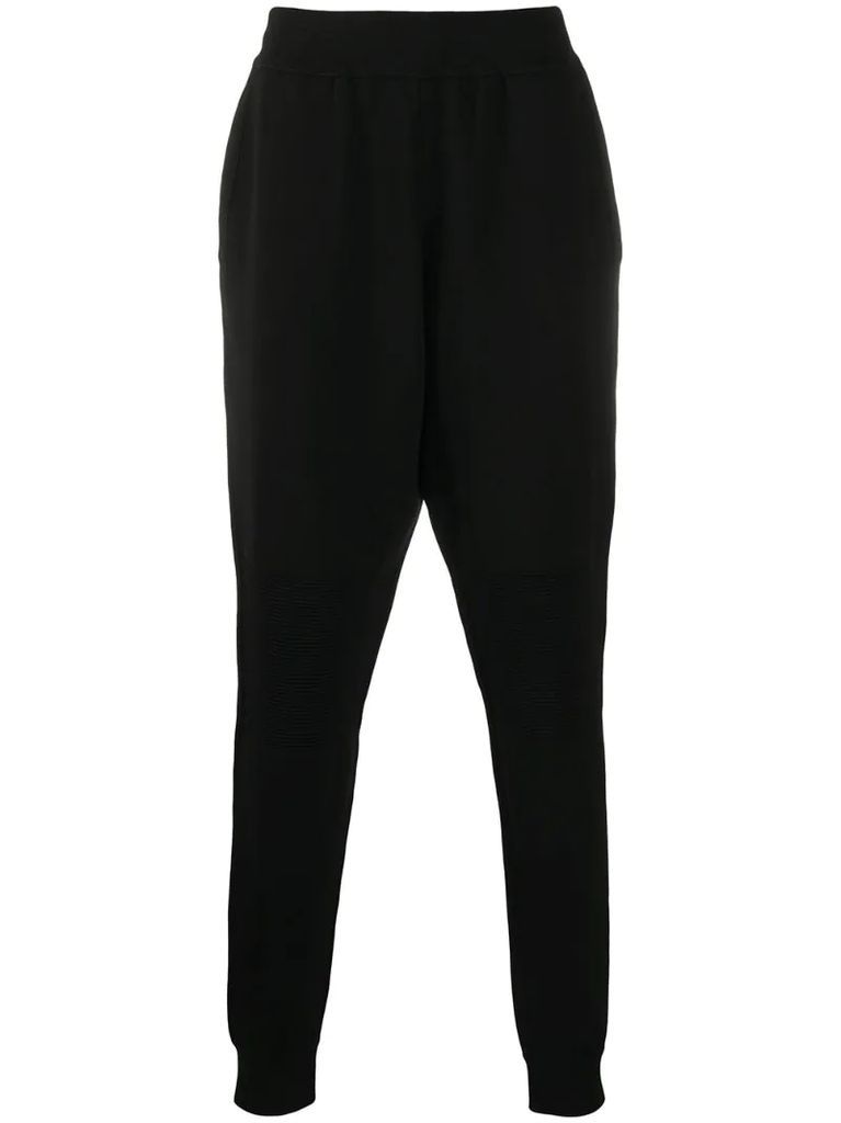 knitted tapered track pants