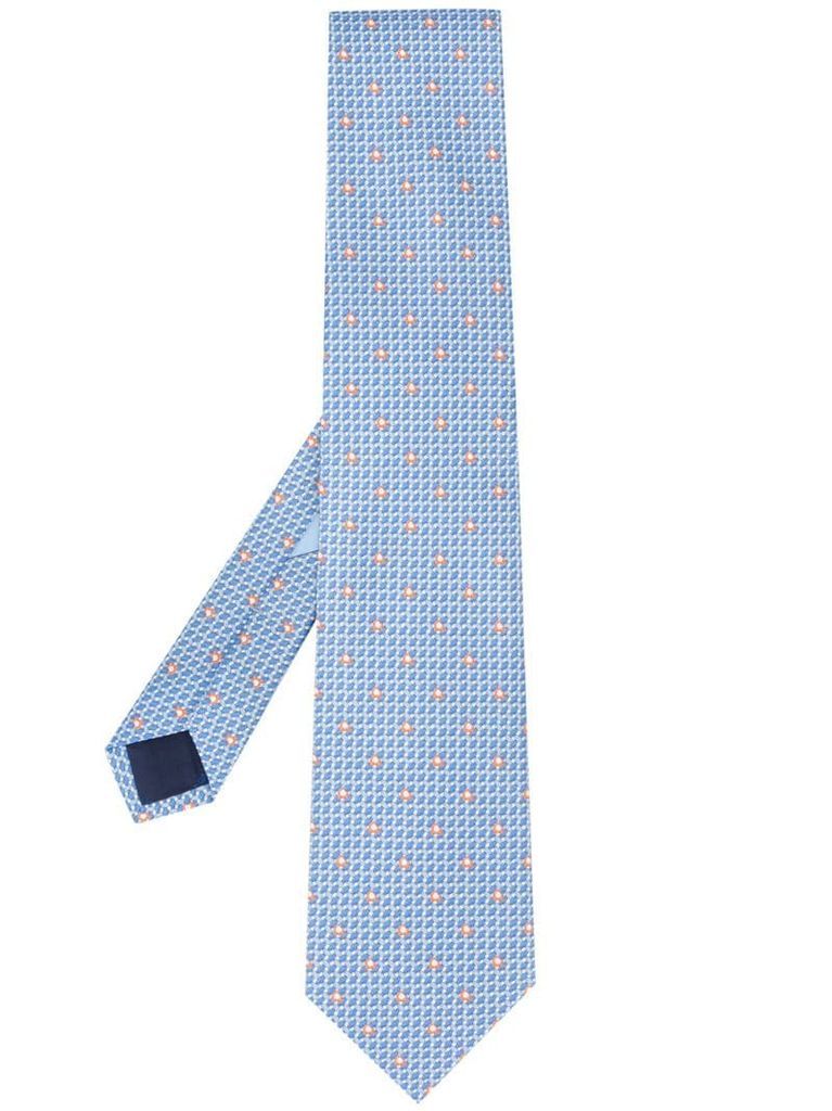 pointed silk tie