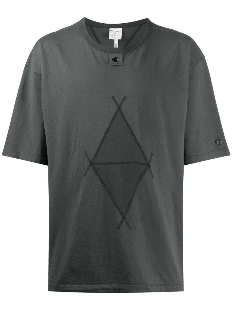 geometric-print crew neck T-Shirt