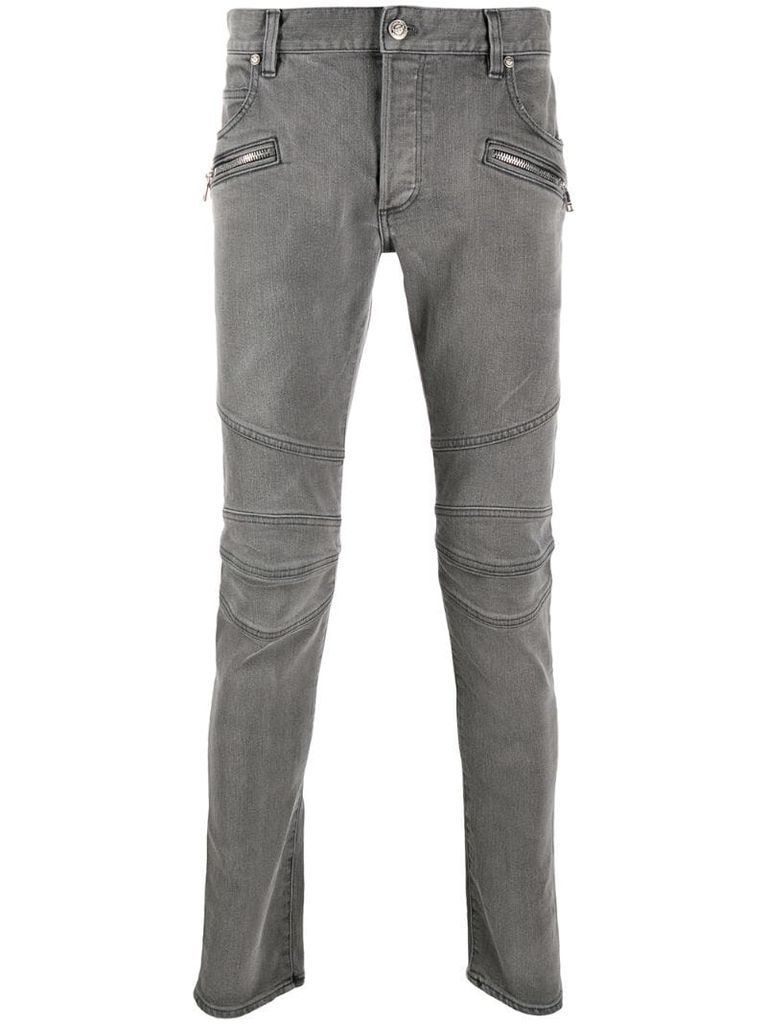 skinny panelled jeans