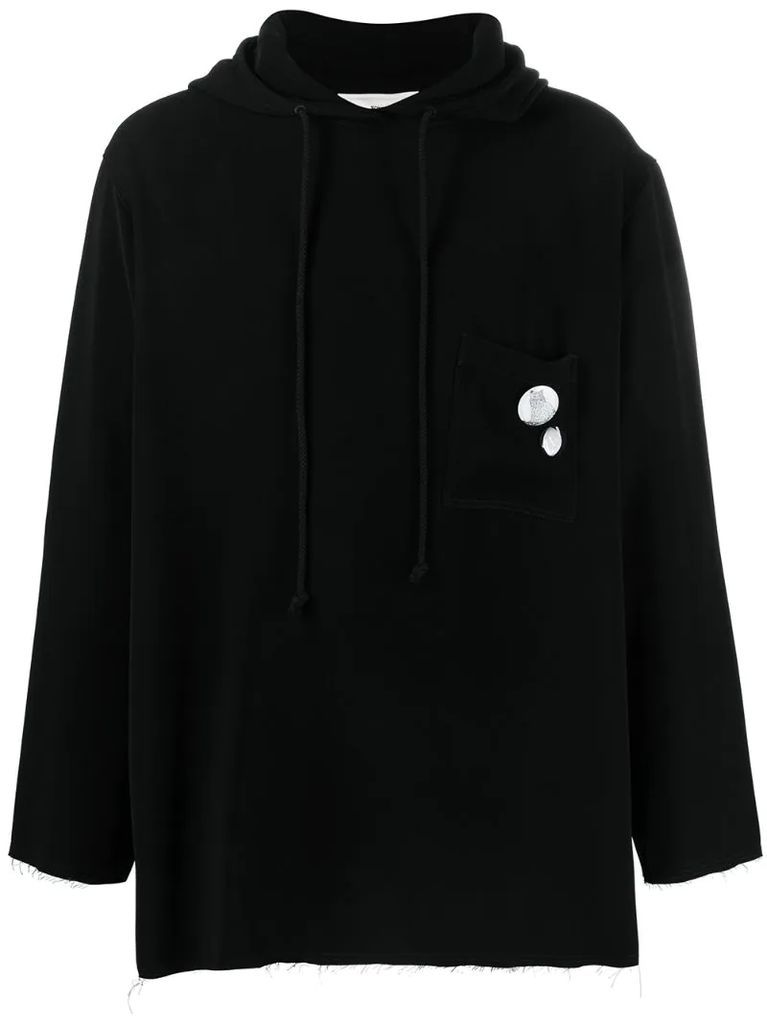 patch-detail pocket hoodie