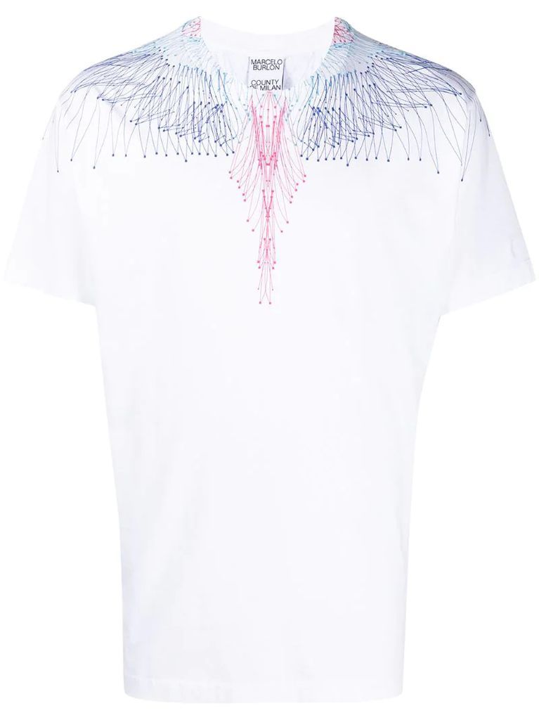 Wings print short-sleeve T-shirt