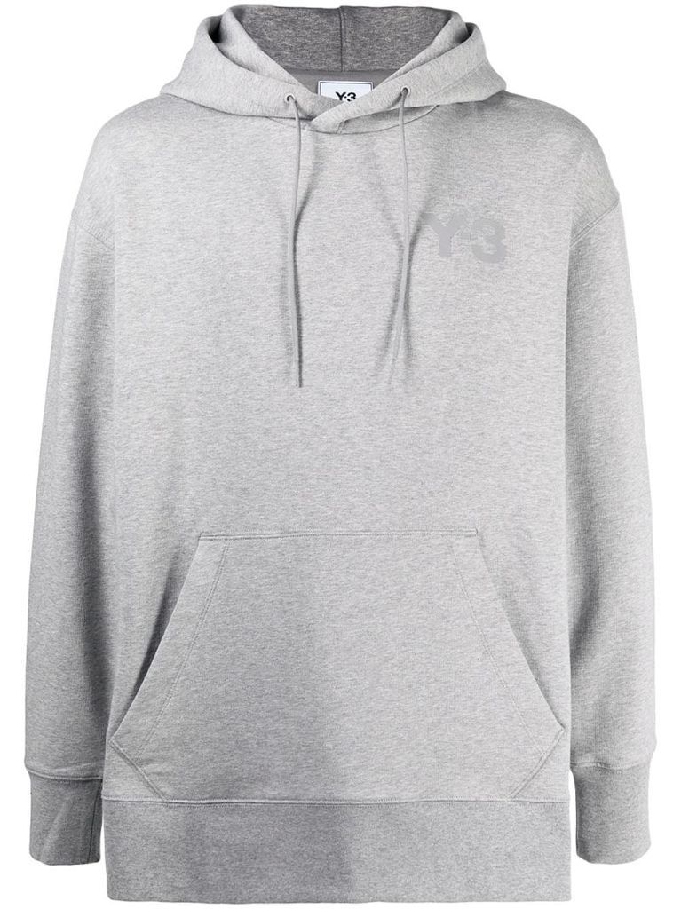 logo-print drawstring hoodie