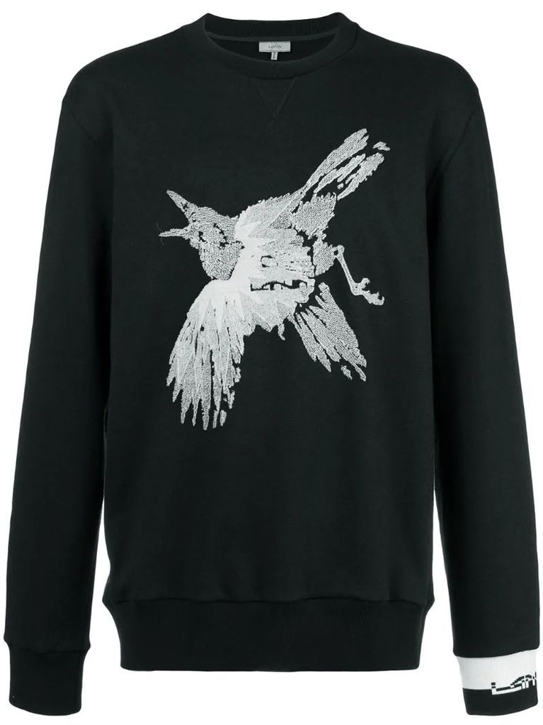 bird embroidered sweatshirt