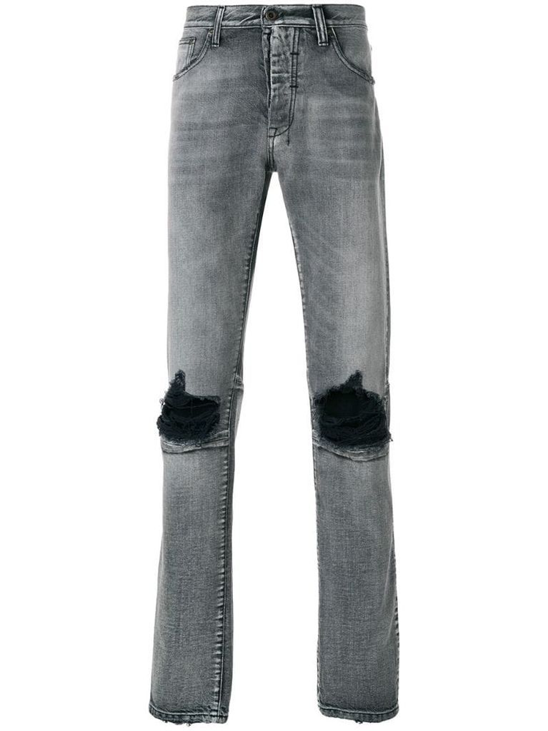 distressed basic skinny jeans