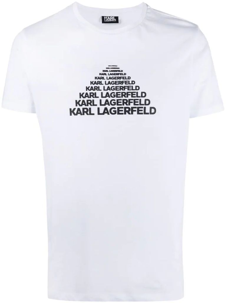 karl pyramid short sleeved T-shirt