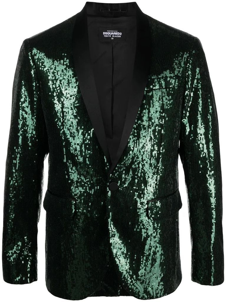 sequin-embellished dinner jacket