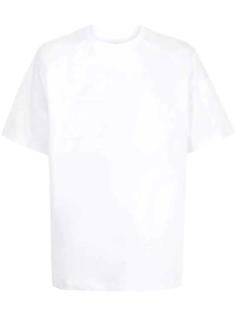 pocket-sleeve cotton T-shirt