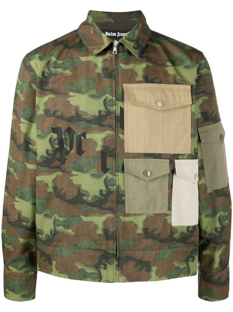 camouflage patch pocket jacket