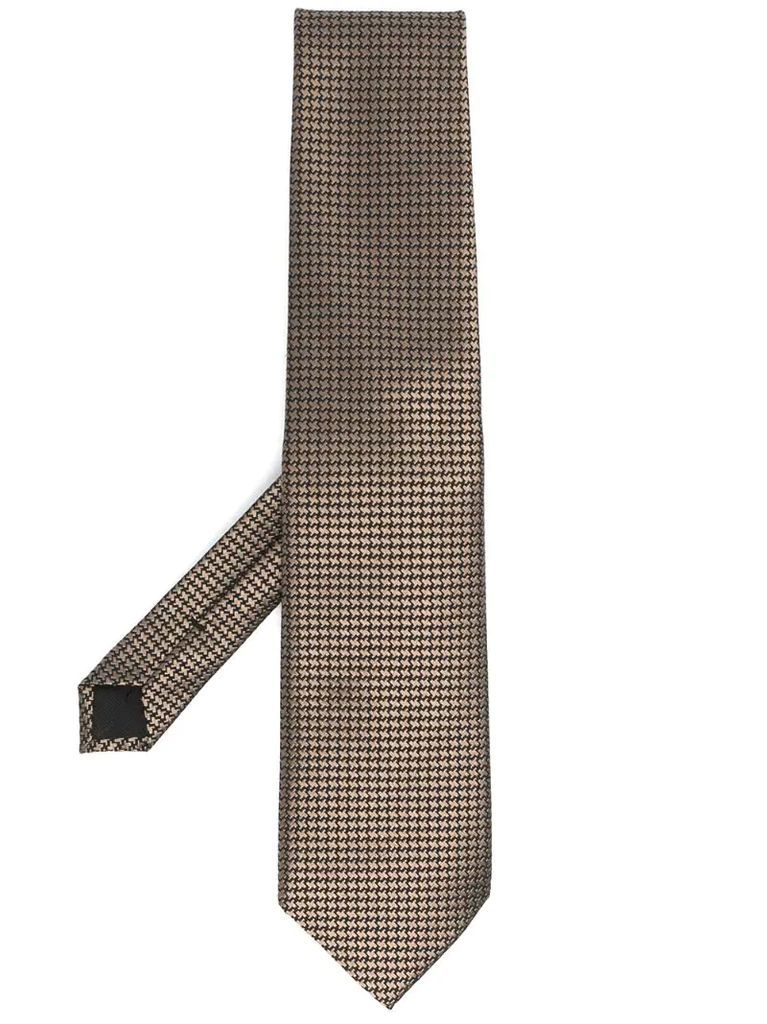dogtooth-pattern neck tie