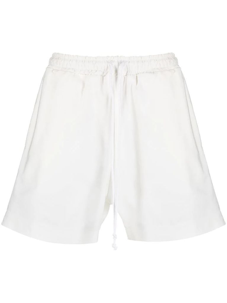 drawstring stretch-cotton shorts