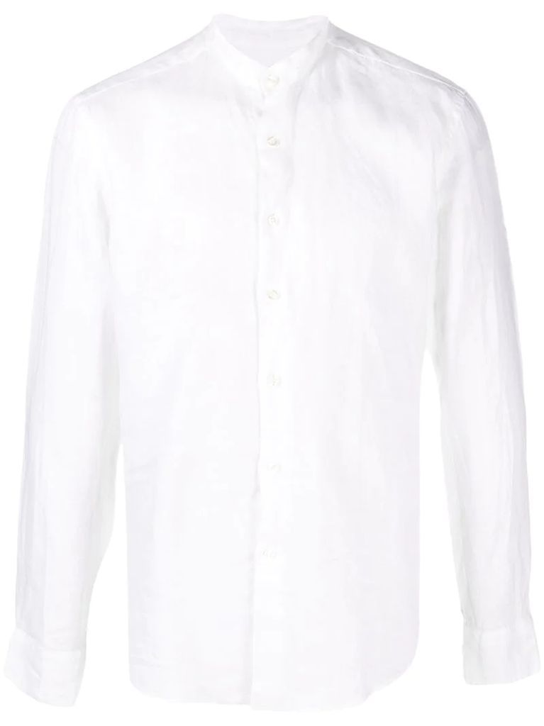 Spiaggia long-sleeved linen shirt