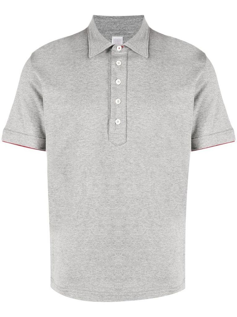piped detail polo shirt