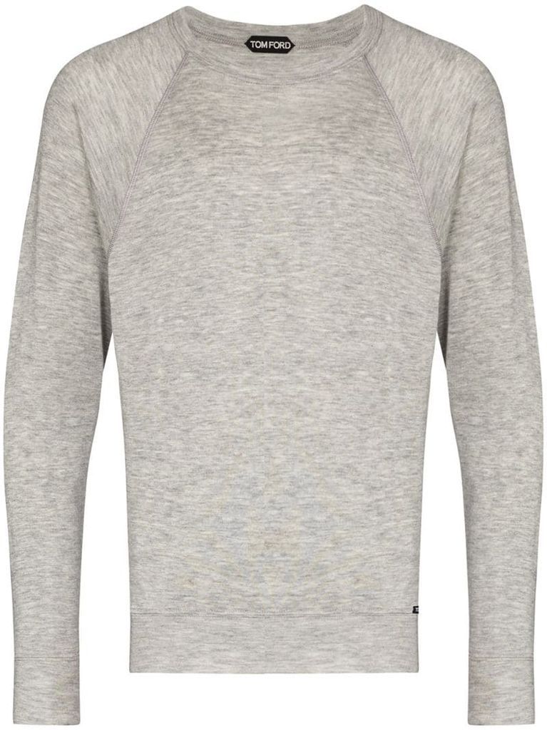 long-sleeve cashmere sweatshirt