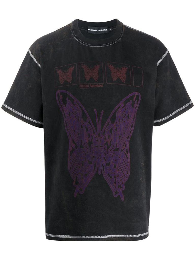 butterfly acid-effect T-shirt
