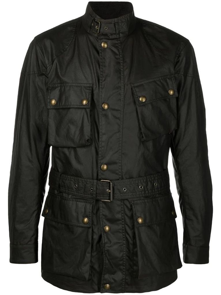 waxed belted jacket