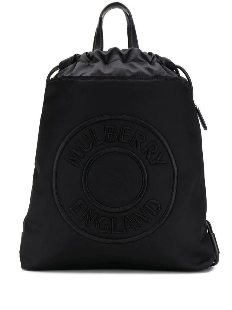 Urban embroidered logo backpack