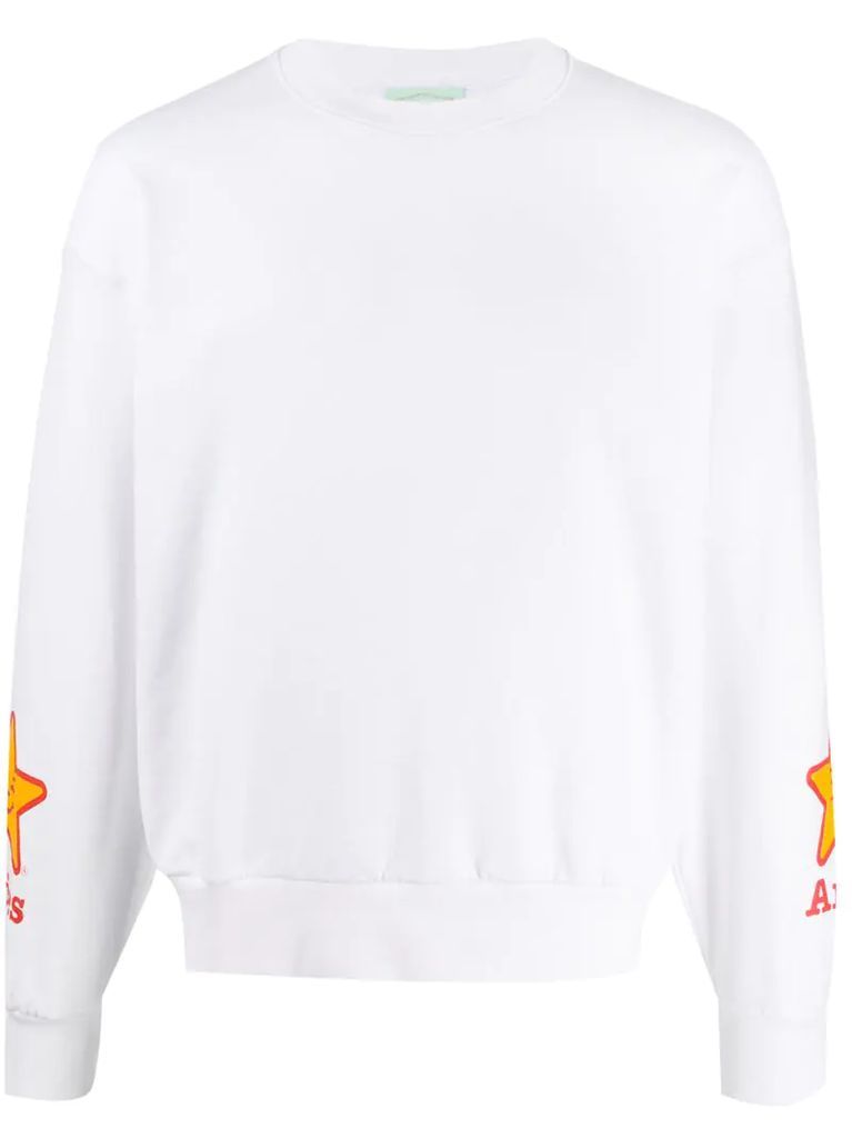 branded long-sleeved sweatshirt