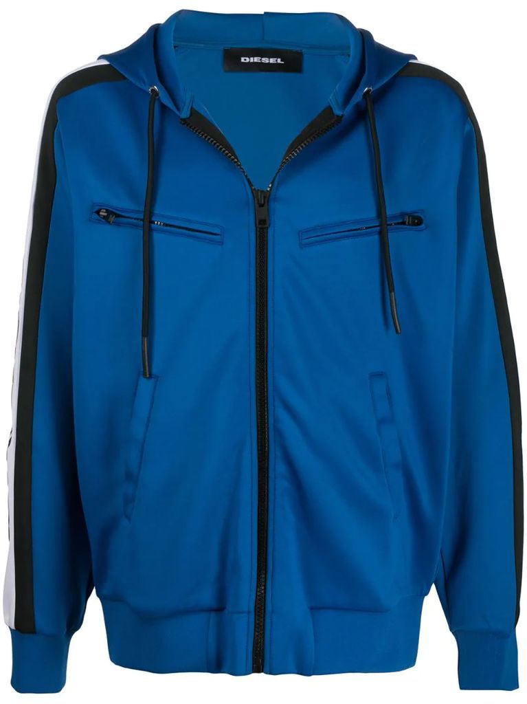 S-Steel multi-pocket hooded jacket