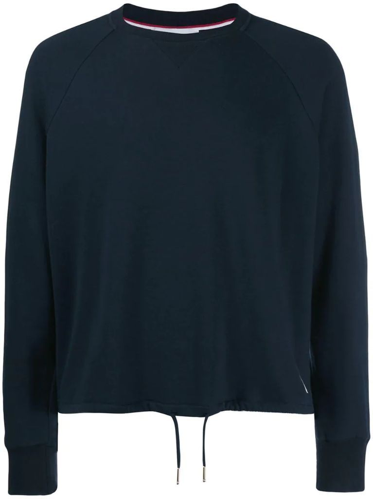 drawstring waist sweatshirt