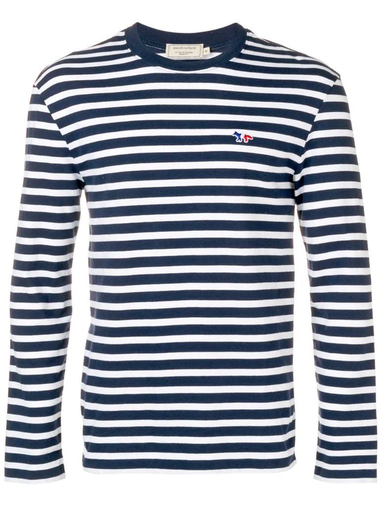 striped logo sweatshirt