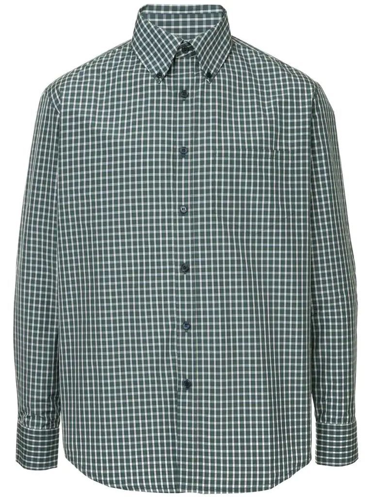 checked fitted shirt