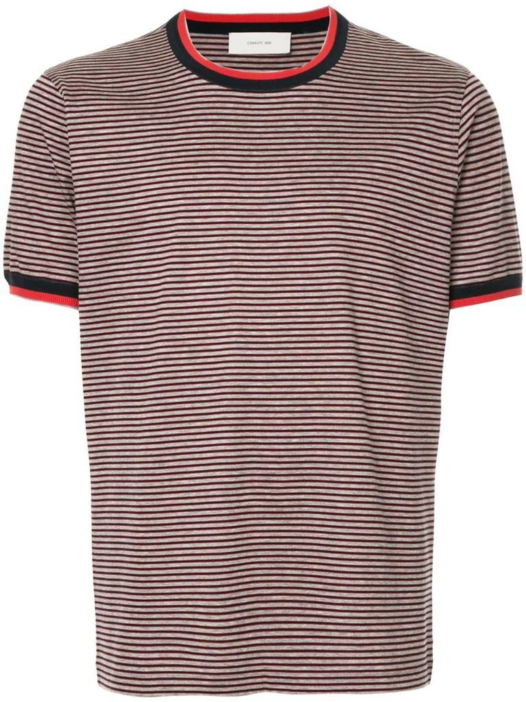 contrast stripe T-shirt