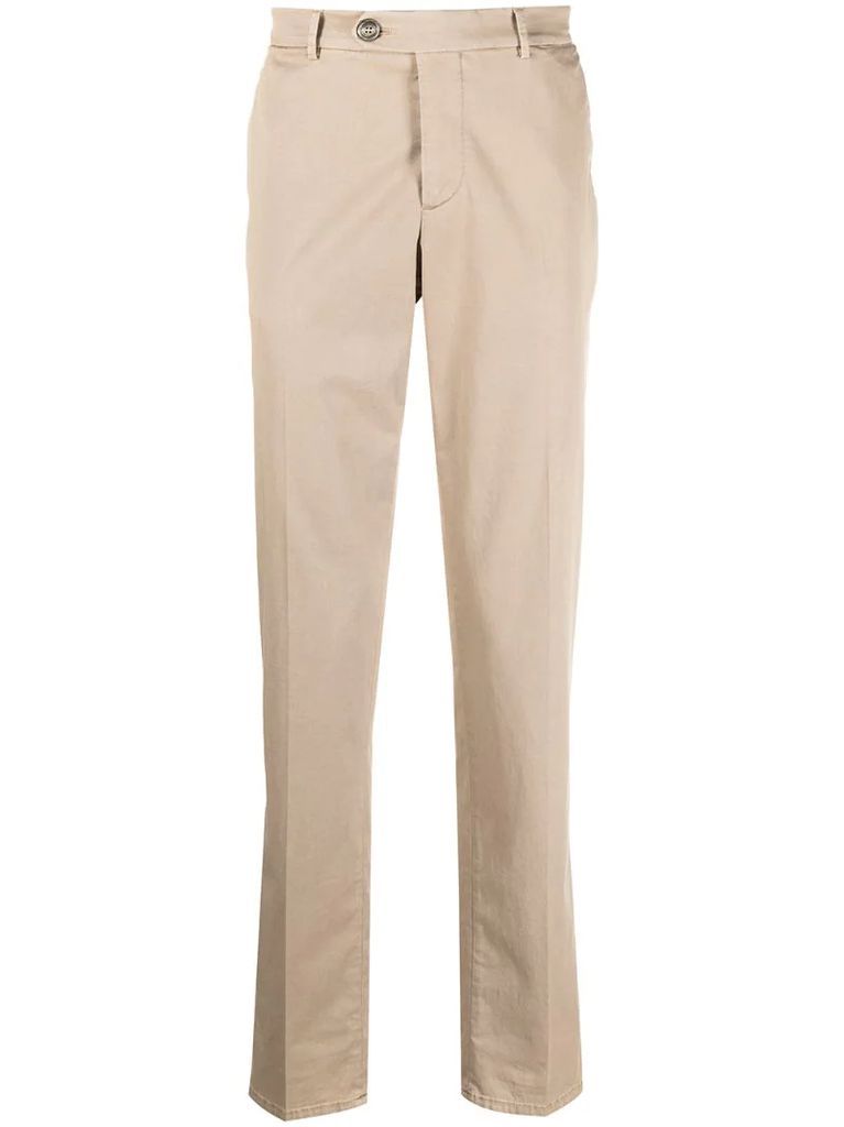 straight-leg cotton chinos