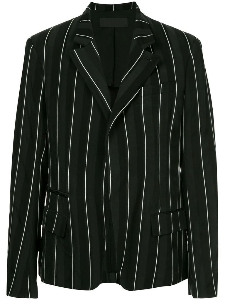 classic pinstriped blazer