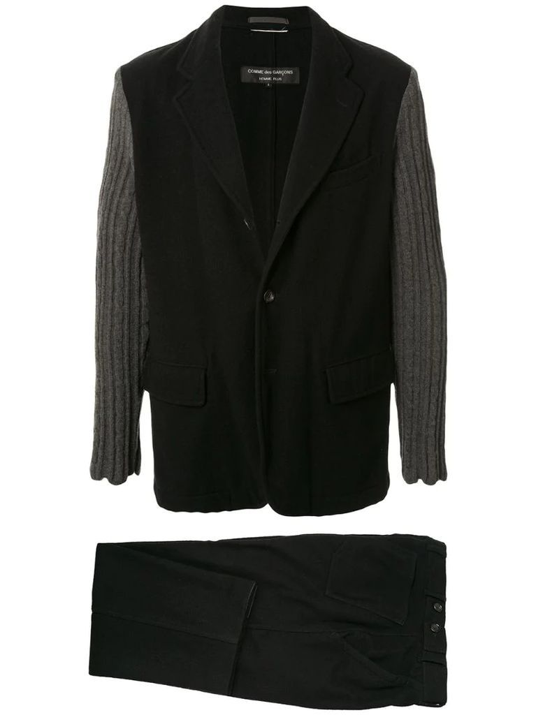 knitted sleeves two-piece suit