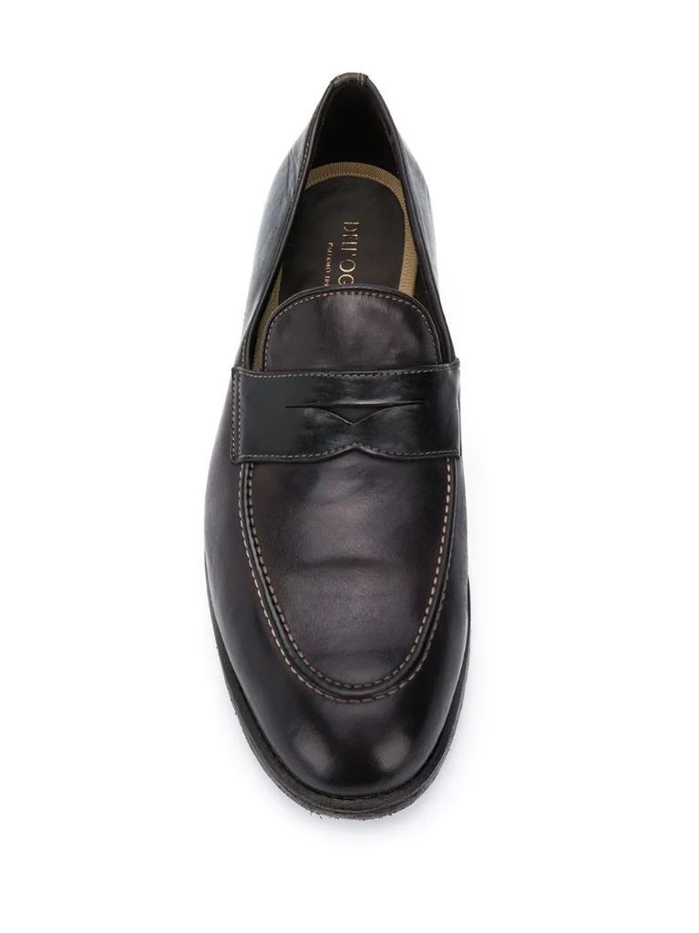 embossed loafers