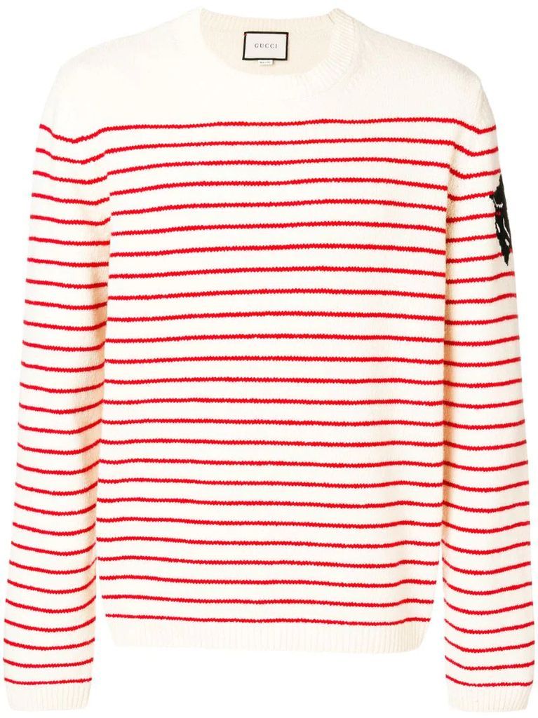 striped intarsia jumper