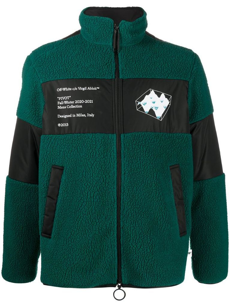 printed fleece jacket