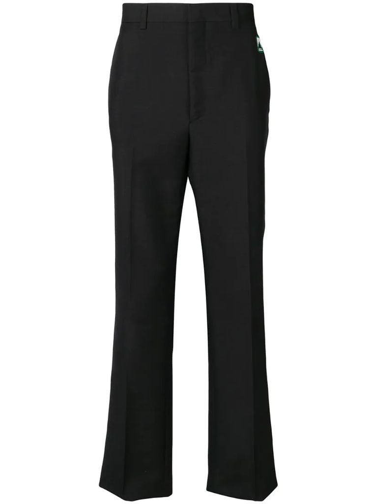 logo patch tailored trousers
