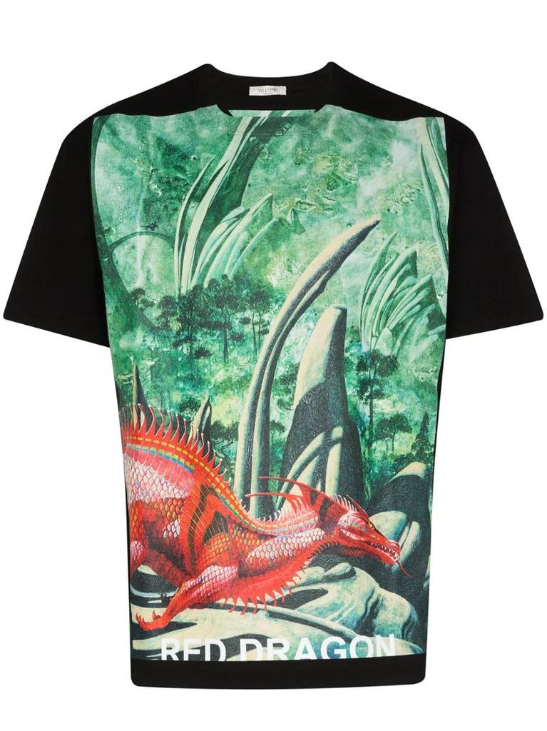 Red Dragon graphic-print T-shirt