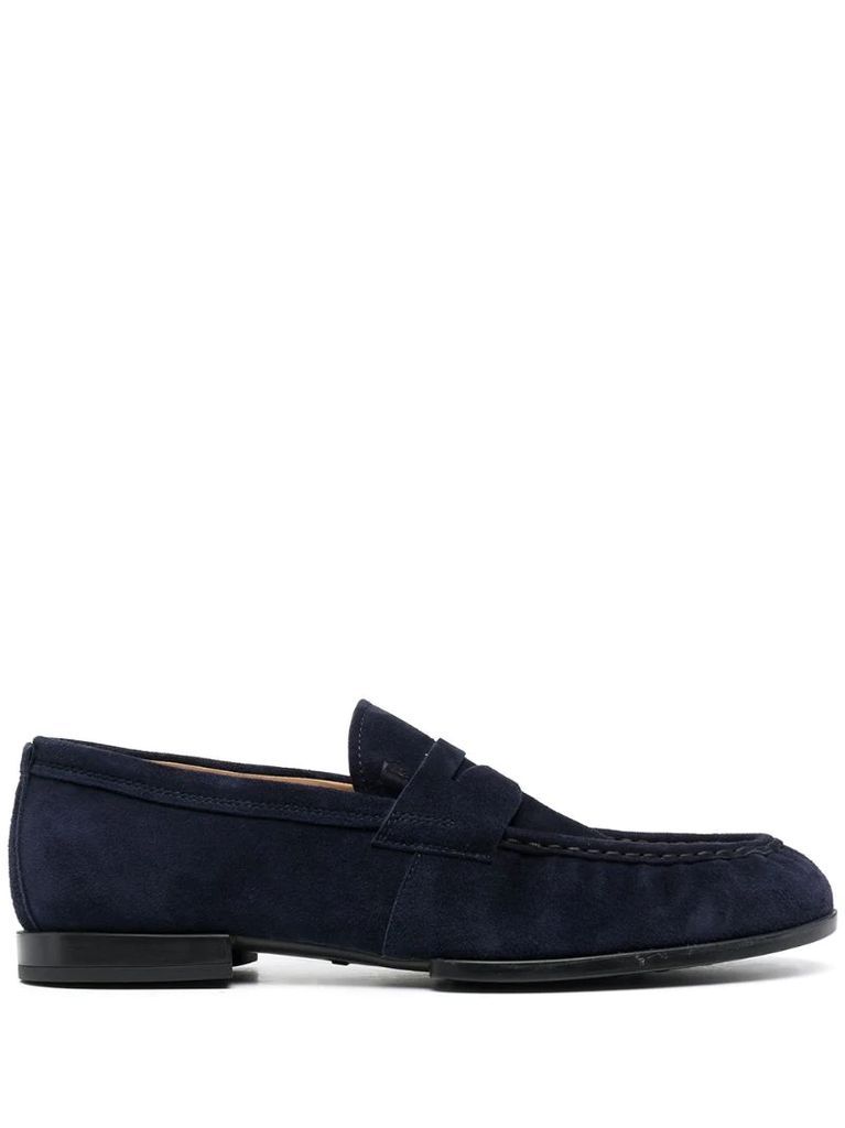 slip-on suede loafers