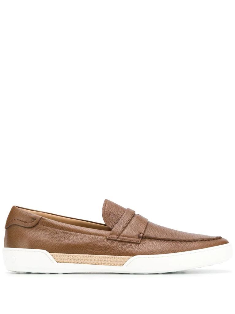 cord-detail loafers