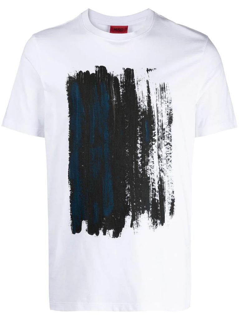 abstract-print cotton t-shirt