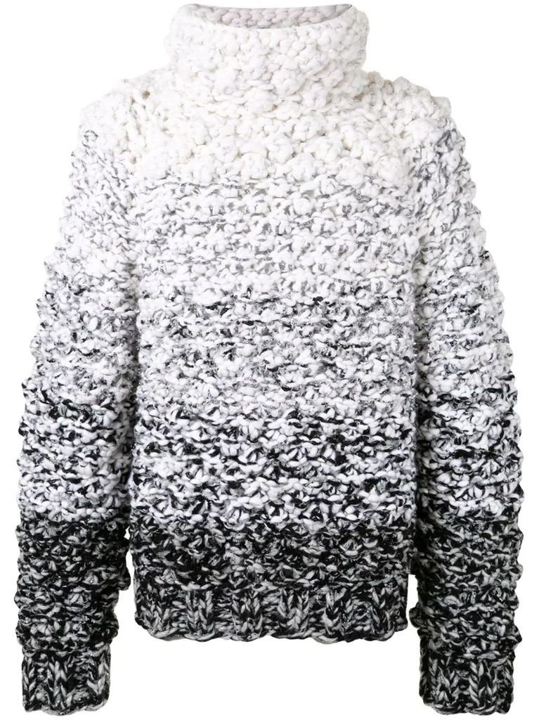 gradient chunky-knit jumper
