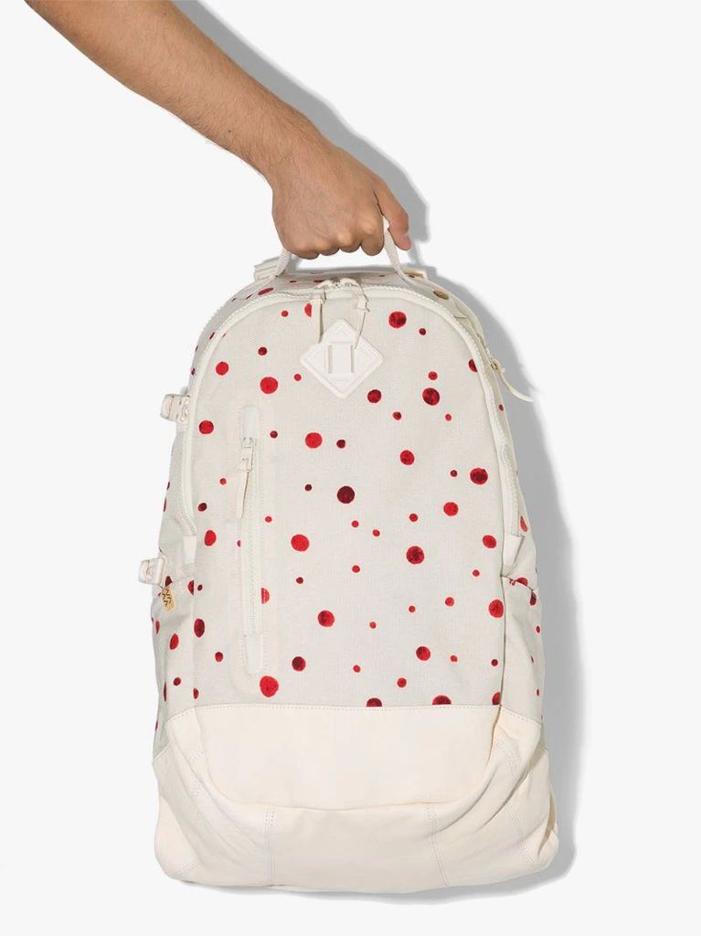 polka dot print nylon backpack