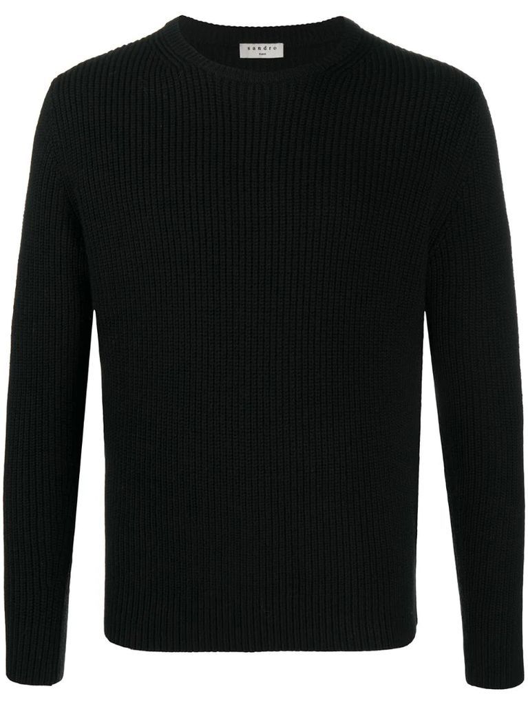 long-sleeved wool jumper