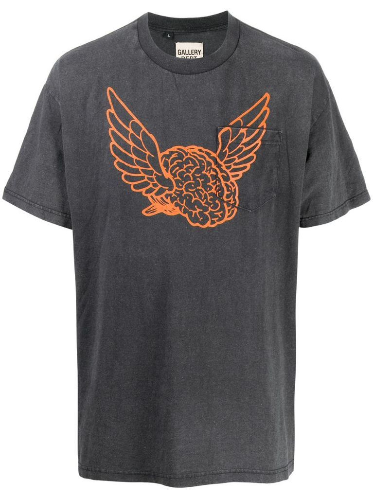 wings-print crew neck T-Shirt