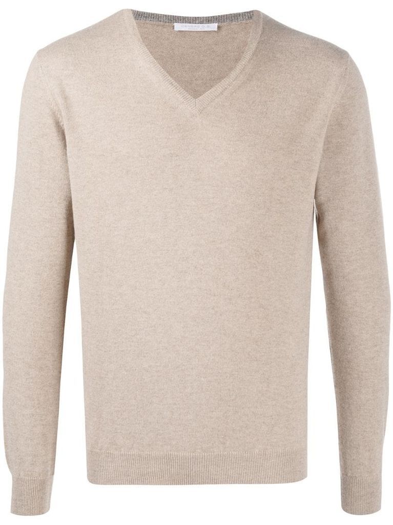 V-neck cashmere jumper