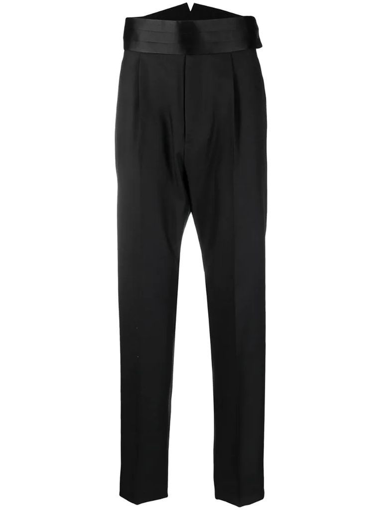 layered-detail tailored trousers